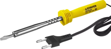 Паяльник STAYER "STANDARD" с пластмассовой рукояткой и долговечным жалом, 60 Вт, клин 55330-60 купить в Нижневартовске