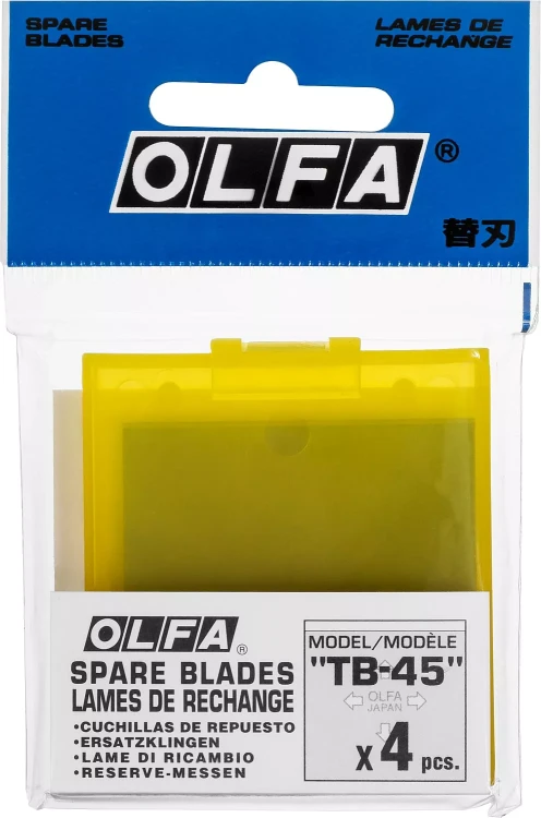 Лезвие OLFA специальное, для скребка "TB-45", 4-х стороннее лезвие с 3-мя типами режущей кромки, 45 мм / 4 шт OL-TB-45 купить в Нижневартовске
