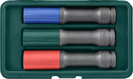 Набор головок торцевых ударных тонкостенных для дисков 1/2"DR 17-19-21мм Jonnesway S18AD4103S 48851 купить в Нижневартовске