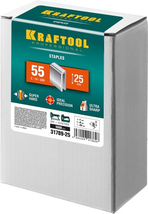 Скобы тип 18GA (55 / 90 / C) 5000 шт 31789-25 купить в Нижневартовске