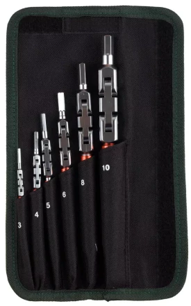 Набор ключей имбусовых KRAFTOOL &quot;INDUSTRIE&quot;, Cr-Mo сталь(S2), шарнирная конструкция, HEX, 6шт, в чехле 27450-H6 купить в Нижневартовске