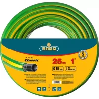 Шланг RACO "CLASSIC" поливочный, 15атм., армированный, 3-х слойный, 1"х25м 40306-1-25