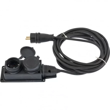 Удлинитель электрический силовой 20 м 2 розетки КГ 3 х 1,5 мм 16 А тип УХЗ-16 Россия Denzel 96021 купить в Нижневартовске