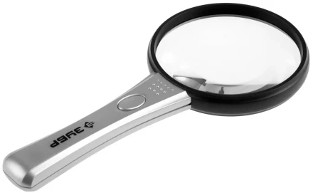 Лупа ЗУБР "МАСТЕР", светодиодная подсветка, 3-х/4-х кратное увеличение, диаметр линзы 90мм 40541-90 купить в Нижневартовске