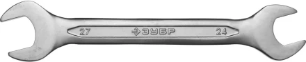 Ключ ЗУБР &quot;МАСТЕР&quot; гаечный рожковый, Cr-V сталь, хромированный, 24х27мм 27010-24-27 купить в Нижневартовске