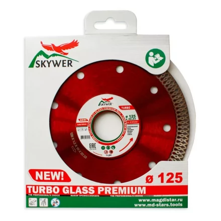 Диск алмазный по бетону TURBO GLASS PREMIUM SKYWER 125*1,2*10*22,23 mm купить в Нижневартовске