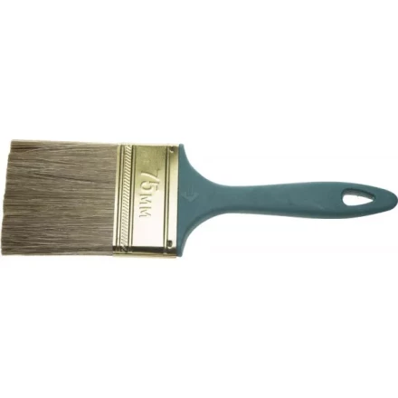 Кисть ЗУБР "КП-14" плоская, смешанная щетина, пластмассовая рукоятка, 75мм 4-01014-075 купить в Нижневартовске