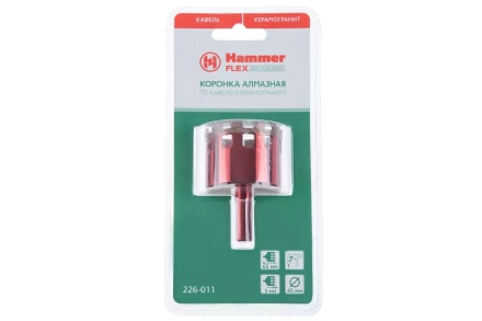 Коронка алмазная HAMMER Ф45мм HEX (DHS 45.0*65/5) купить в Нижневартовске
