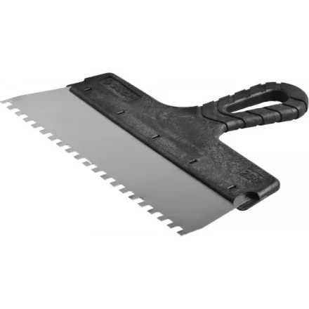 Шпатель ЗУБР "МАСТЕР" ФАСАДНЫЙ, нержавеющее полотно, 250мм, зуб 6х6мм 10078-25-06 купить в Нижневартовске