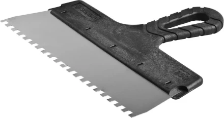 Шпатель ЗУБР "МАСТЕР" ФАСАДНЫЙ, нержавеющее полотно, 250мм, зуб 6х6мм 10078-25-06 купить в Нижневартовске