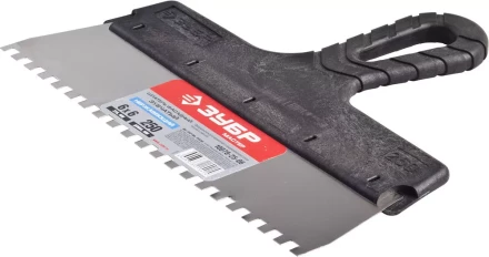 Шпатель ЗУБР "МАСТЕР" ФАСАДНЫЙ, нержавеющее полотно, 250мм, зуб 6х6мм 10078-25-06 купить в Нижневартовске