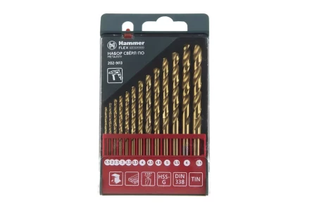 Набор сверл HAMMER No3 13шт. 1,5-6,5мм купить в Нижневартовске