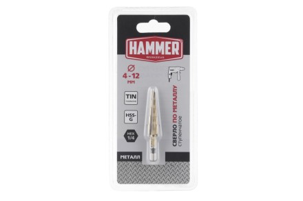 Сверло по металлу HAMMER Ф12х65мм (DR MT 4,0-12,0мм*151/101мм) купить в Нижневартовске