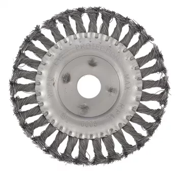 Щетка для УШМ 150 мм посадка 22,2 мм плоская крученая металлическая проволока СИБРТЕХ 746347 купить в Нижневартовске