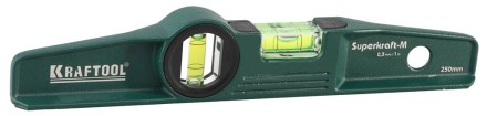 Уровень KRAFTOOL &quot;SUPERKRAFT-M&quot; литой, 2 ампулы, 0,5 мм/м, 250 мм 34717-025 купить в Нижневартовске