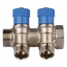 Коллектор GENERAL FITTINGS для холодной воды, вентили, никелированная латунь, вход 3/4" - 4 выхода 1/2" 51046-3/4-1/2-CT4 купить в Нижневартовске