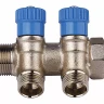 Коллектор GENERAL FITTINGS для холодной воды, вентили, никелированная латунь, вход 3/4" - 4 выхода 1/2" 51046-3/4-1/2-CT4 купить в Нижневартовске