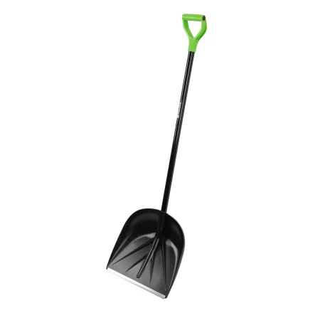 Лопата для уборки снега пластиковая Palisad, 400х417х1390 мм, алюминиевый черенок, 61395 купить в Нижневартовске
