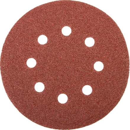 Круг шлифовальный универсальный STAYER "MASTER" из абразивной бумаги на велкро основе, 8 отверстий, Р40, 125мм, 5шт 35452-125-040 купить в Нижневартовске