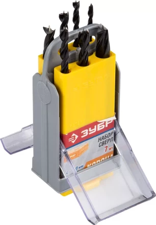 ЗУБР. Набор сверл по дереву, в супер боксе, 4-5-6-7-8-9-10 мм 29421-H7-SB купить в Нижневартовске