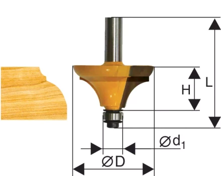 Фреза фигирейная горизонтальная Ф38,1Х19 мм хвостовик 12 мм Энкор 46574 купить в Нижневартовске
