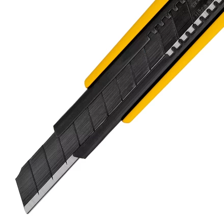 Нож Denzel, 9 мм, сменное лезвие, SK4, алюминиевый корпус, торцевой зажим, 78901 купить в Нижневартовске