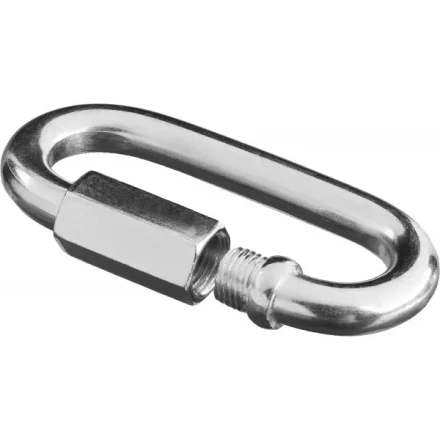 Карабин ЗУБР "МАСТЕР" винтовой с муфтой, оцинкованный, 4мм, 40 шт 4-304535-04 купить в Нижневартовске