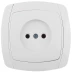 Розетка СВЕТОЗАР "CITY LIGHT" одинарная в сборе, без заземления, цвет белый, 16А/~250В SV-54200-W купить в Нижневартовске