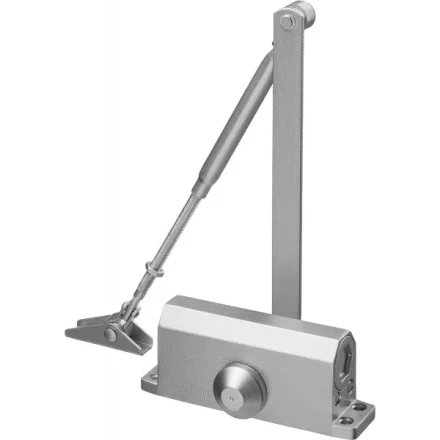 Доводчик дверной STAYER, для дверей массой до 40 кг, цвет серебро 37915-50 купить в Нижневартовске