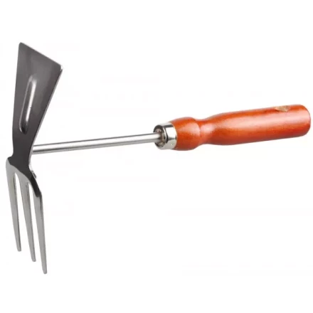 Мотыжка GRINDA прямое лезвие, из нержавеющей стали с деревянной ручкой, 3 зубца, 250 мм 8-421135_z01 купить в Нижневартовске