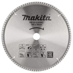 Диск пильный универсальный для алюминия/дерева/пластика Makita D-65682, 305x30x2.8/2 мм; 100 зубьев