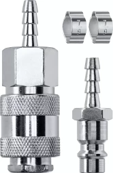 Набор переходников KRAFTOOL елочка - рапид штуцер + рапид муфта - елочка 06599-06-H