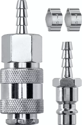 Набор переходников KRAFTOOL елочка - рапид штуцер  +  рапид муфта - елочка 06599-06-H купить в Нижневартовске