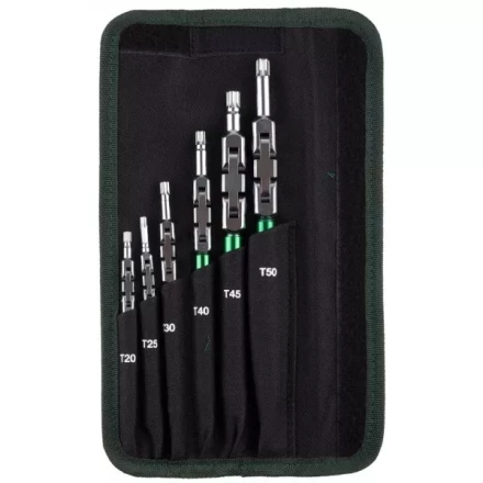 Набор ключей имбусовых KRAFTOOL &quot;INDUSTRIE&quot;, Cr-Mo сталь(S2), шарнирная конструкция, TORX, 6шт, в чехле 27453-H6 купить в Нижневартовске