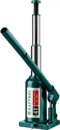 Домкрат гидравлический бутылочный "Double Ram", сварной, телескопический, 4т, 170-420мм, KRAFTOOL 43463-4 43463-4 купить в Нижневартовске