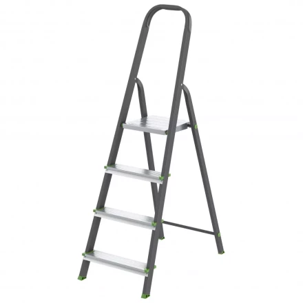 Стремянка 4 ступени стальной Профиль алюминиевые ступени Россия Сибртех 97954 купить в Нижневартовске