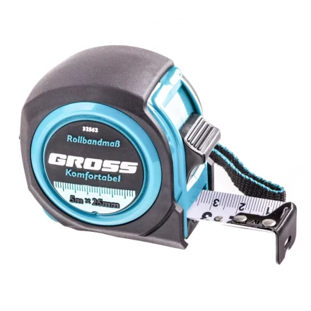 Рулетка Komfortabel 5 м х 25 мм обрезиненный корпус Gross 32562 купить в Нижневартовске