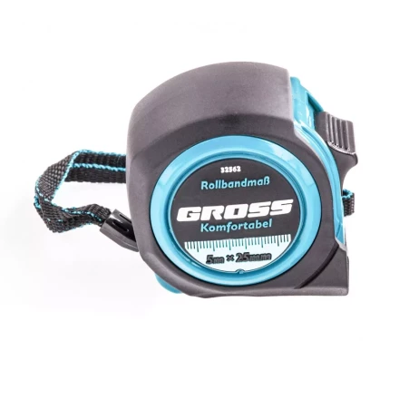 Рулетка Komfortabel 5 м х 25 мм обрезиненный корпус Gross 32562 купить в Нижневартовске