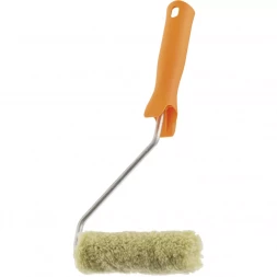 Мини-валик в сборе "Фасадные работы" 110 мм ворс 12 мм D 16 мм D ручки 6 мм полиакрил полиэстер Сибртех 80588