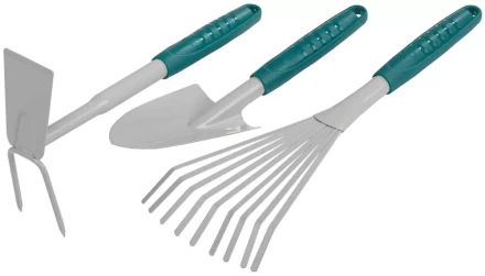 Набор RACO садовый: совок 4207-53481, мотыжка -53486, грабли веерные -53492 4225-53/477 купить в Нижневартовске