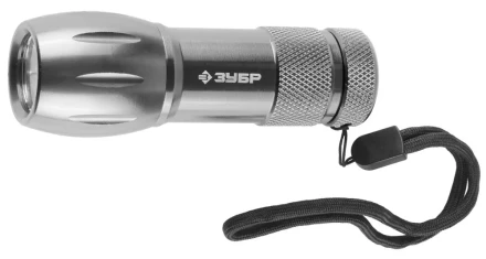 Фонарь ЗУБР "МАСТЕР" ручной, алюминиевый корпус, 9 светодиодов, 3ААА, металлик 56213-S купить в Нижневартовске