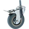 Аппаратное поворотное колесо с тормозом с болтом HITCH 50*18 резина серая SCtgb25 (SZ084828) купить в Нижневартовске