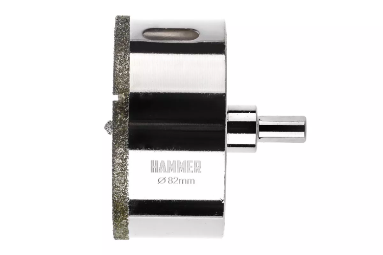 Коронка алмазная HAMMER Ф82мм HEX(DHS82.0*65/5) купить в Нижневартовске