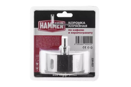 Коронка алмазная HAMMER Ф82мм HEX(DHS82.0*65/5) купить в Нижневартовске