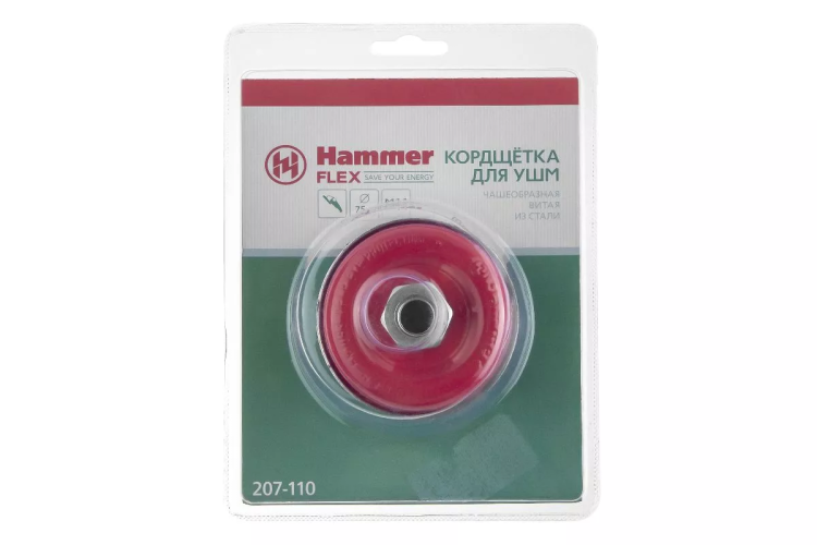 Кордщетка HAMMER чаша 75мм для УШМ витая сталь (207-110) купить в Нижневартовске