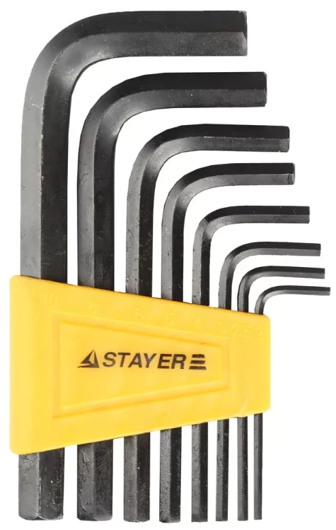 Набор STAYER Ключи "STANDARD" имбусовые, 2 - 10мм, 8 шт 27405-H8 купить в Нижневартовске