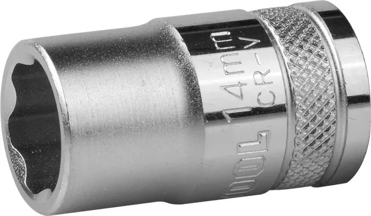 Торцовая головка KRAFTOOL "INDUSTRIE QUALITAT", Cr-V, SUPER-LOCK, хромосатинированная, 1/2", 14 мм 27801-14_z01 купить в Нижневартовске