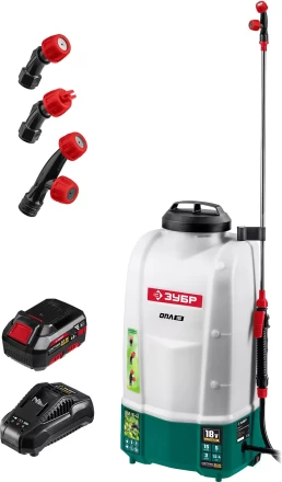 ЗУБР 15 л, 1 АКБ 4 А·ч, аккумуляторный опрыскиватель (ОПЛ-15-41) купить в Нижневартовске
