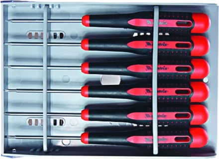 Набор отверток для точных работ Fusion 2-компонентная рукоятка 6 шт в пластиковом пенале Matrix 13361 купить в Нижневартовске