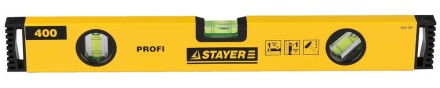 Уровень STAYER &quot;PROFI&quot; &quot;PROFILevel&quot; коробчатый усиленный, фрезерованный, 3 противоударных ампулы, 40см 3466-040 купить в Нижневартовске